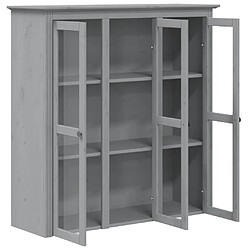 Avis vidaXL Armoire avec portes vitrées BODO gris bois de pin massif