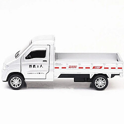 Universal 1: 32 Wuling China Mini Truck modèle de voiture en alliage avec son et lumière, tirer en arrière pour l'éducation des enfants 3 portes jouets de voiture en métal pour les enfants(blanche)