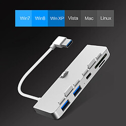 Acheter Universal Hub USB 3.0 en alliage d'aluminium Adaptateur 3 ports Distributeur avec lecteur de carte SD/TF iMac 21,5 pouces 27 Pro Ordinateur ultra-mince tout-en-un