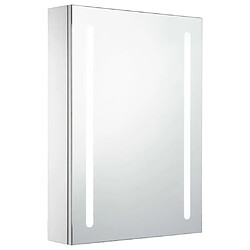 Helloshop26 Armoire de salle de bain à miroir led 50 x 13 x 70 cm blanc et argenté 02_0006563