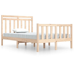 vidaXL Cadre de lit sans matelas 120x190 cm bois massif