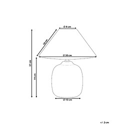 Avis Beliani Lampe à poser en céramique grise CANELLES