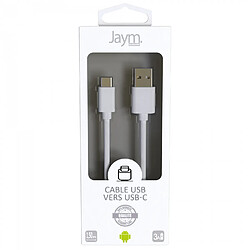 Acheter Jaym Câble USB vers Type-C 3A - 1,5 mètres - Collection POP - Blanc