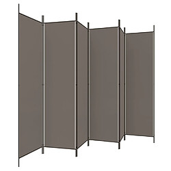 Avis vidaXL Cloison de séparation 6 panneaux Anthracite 300x220 cm Tissu