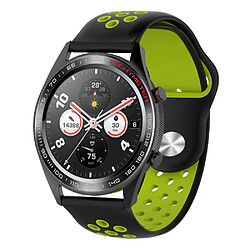 Avis Bracelet en silicone 22mm bicolore noir/vert pour votre Huawei Watch GT/Honor Watch Magic