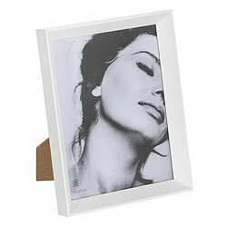 BigBuy Home Cadre photo Blanc Bois Verre 17 x 2,5 x 22,5 cm