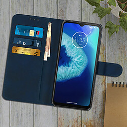 Acheter Avizar Étui Motorola Moto G8 Power Lite Folio Porte-carte Fonction Support Bleu nuit