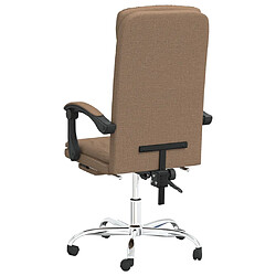 Acheter vidaXL Fauteuil inclinable de bureau Marron Tissu