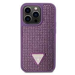 Guess Maroquinerie Guess Coque iPhone 15 Pro Pierres - Violet