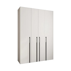 Abiks Meble Armoire à portes battantes Como 3 245,5/170/50 4 portes (blanc/noir)