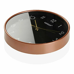 Versa Horloge Murale Gold Plastique (4 x 30 x 30 cm) - Noir pas cher