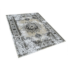 Beliani Tapis beige et gris 160 x 230 cm ALMUS