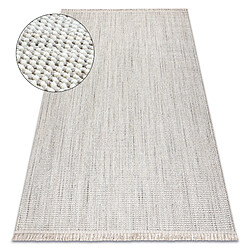 RUGSX Tapis NANO EO78B Melange, bouclé, tissé plat blanc gris 120x170 cm