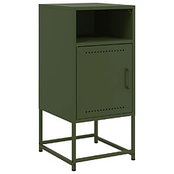 Acheter vidaXL Tables de chevet 2 pcs vert olive 36x39x78 cm acier