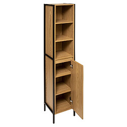 Five Simply Smart Colonne de rangement Tribecart en MDF - Hauteur 168,50 cm - Marron et noir