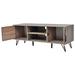 Maison Chic Meuble TV scandinave - Banc TV pour salon 120x40x45 cm Gris -MN94170