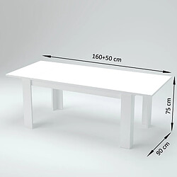 Avis Alter Table de salle à manger extensible, Made in Italy, Table moderne avec rallonges, Console extensible, 160 / 210x90h75 cm, Couleur ciment