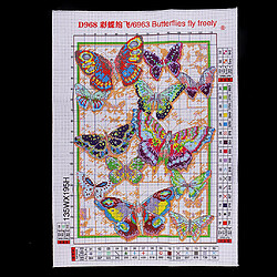 Avis kit de broderie au point de croix, motif papillon a broder