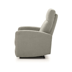 Acheter Pegane Fauteuil relax manuel en tissu waterproof couleur Gris perle - Longueur 66 x Profondeur 88 x Hauteur 103 cm