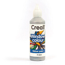 Graines Creatives Peinture repositionnable pour vitres Creall Glass 80 ml - argent