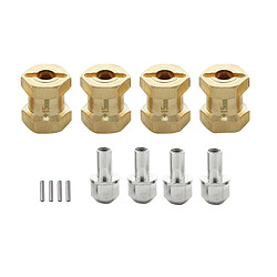 Adaptateur D'entraînement De Moyeu Hexagonal De Roue En Laiton RC 4 Pièces Pour Chenille Axiale Scx10 RC 15mm