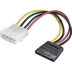 Adaptateur renkforce courant [1x alim IDE mâle 4 pôles - 1x SATA femelle 15 pôles] 0.15 m