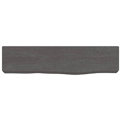 Maison Chic Étagère murale flottante,Etagère de rangement gris foncé 40x10x6 cm bois chêne massif traité -MN99507