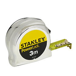 mètre ruban - stanley powerlock micro - longueur 3 mètres x 19 mm - stanley 0-33-522