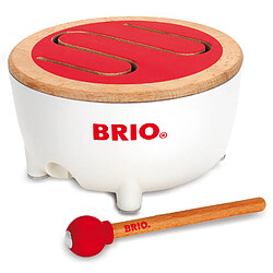 Brio 30181 Tambour Musical Tambour pour enfants - Rangements pour baguette - Matériel de qualité pour une initiation musicale