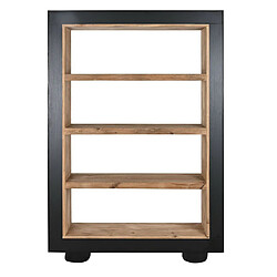 Pegane Etagère en bois recyclé et pin coloris marron, noir - Longueur 120 x Profondeur 40 x Hauteur 183 cm