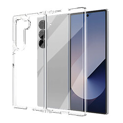 Avizar Coque pour Galaxy Z Fold 6 Dos Rigide Contour Silicone Fine Légère Transparent