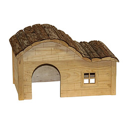 Kerbl Maison pour rongeurs avec toit galbé Nature 40x25x25cm