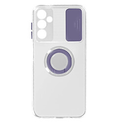 Avizar Coque pour Galaxy A14 4G et 5G avec Cache Caméra Coulissant Bague Support violet