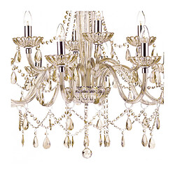 Luminaire Center Chandelier sans abats jours Raphael Chrome poli,verre à champagne 12 ampoules 70cm pas cher