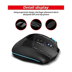 Universal F-15 Programmation sans fil + souris à double mode filaire 2,4 g de jeu macro souris 4800dpi Wired / Wireless pas cher