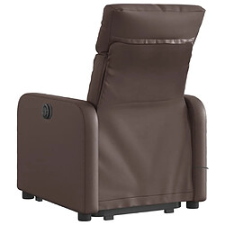 Avis vidaXL Fauteuil inclinable de massage électrique marron similicuir