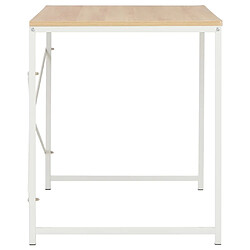 Acheter vidaXL Bureau d'ordinateur Blanc et chêne 120 x 60 x 70 cm