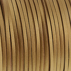 100 verges de cuir PU coréen cordes cordes fil plat 2.6mm d'or pas cher