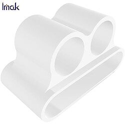 Avis Imak Coque en silicone support de stockage anti-perte avec chargement sans fil blanc pour votre Apple AirPods Pro/AirPods (2019)/(2016)