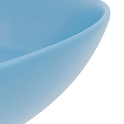 Acheter vidaXL Lavabo de salle de bain Céramique Bleu clair Rond