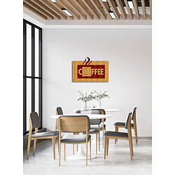 EPIKASA Décoration Murale en Métal et Bois Café