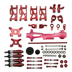 Acheter 2 Ensemble WLtoys 144001 RC Voiture Mise à Niveau Métal Kit Bras Arbre D'entraînement Rouge + Noir