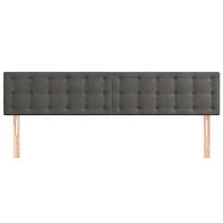 Avis Maison Chic Lot de 2 Têtes de lit design pour chambre - Décoration de lit Gris foncé 100x5x78/88 cm Velours -MN58114