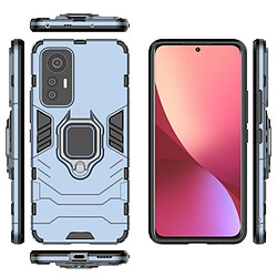 Htdmobiles Coque pour Xiaomi 12 Lite 5G - housse etui rigide anti choc + verre trempe - BLEU FONCE