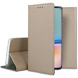 Htdmobiles Housse pour Samsung Galaxy A05s - etui coque pochette portefeuille + verre trempe - OR MAGNET