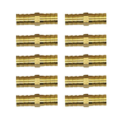 laiton barbelé tuyau tuyau tube pagode raccord coupleur connecteur 10 pcs 10mm-10mm