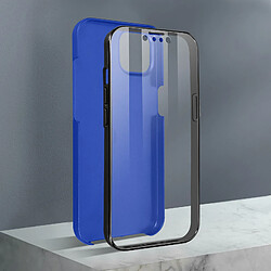 Avizar Coque iPhone 13 Mini Arrière Rigide bleu et Avant Souple Transparent pas cher