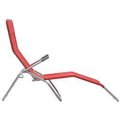 Helloshop26 Chaises longues pliables 2 pièces textilène rouge 02_0011952 pas cher