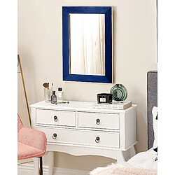 Beliani Miroir LAUTREC 50 cm 70 cm Velours Bleu marine