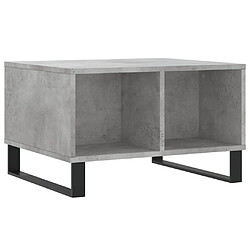 Maison Chic Table basse,Table Console Table d'appoint, Table pour salon Gris béton 60x50x36,5 cm Bois d'ingénierie -MN94560